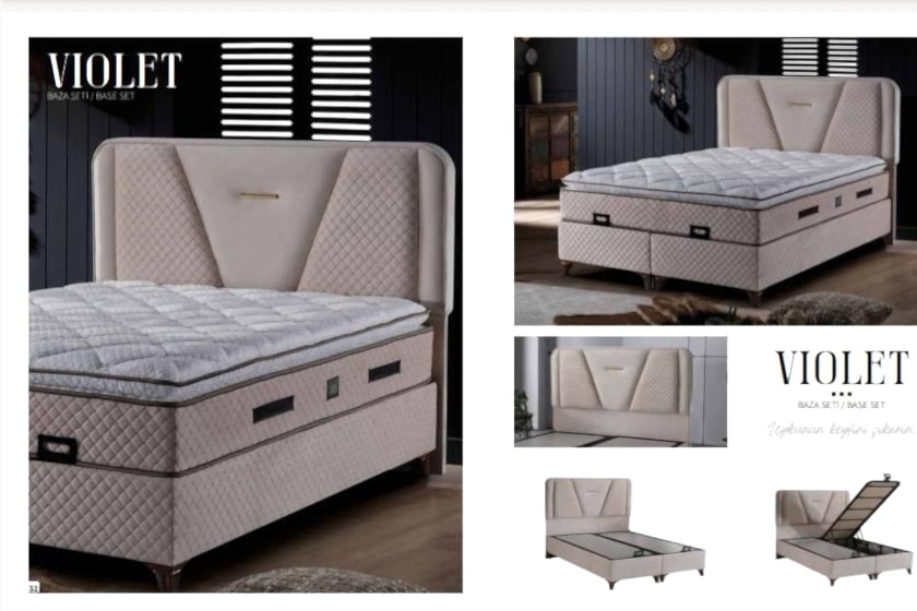 Violet Set (baza,baslık,yatak) 150 x 200 ölçü