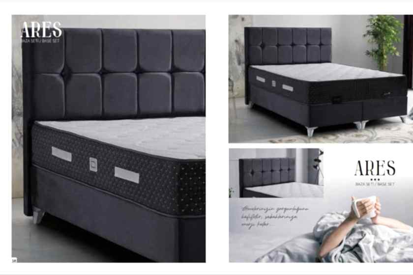 Ares Set (baza,baslık,yatak) 150 x 200 ölçü.