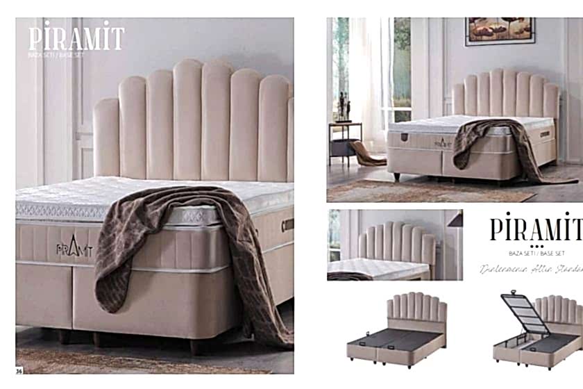 Piramit Set (baza,baslık,yatak) 150 x 200 ölçü